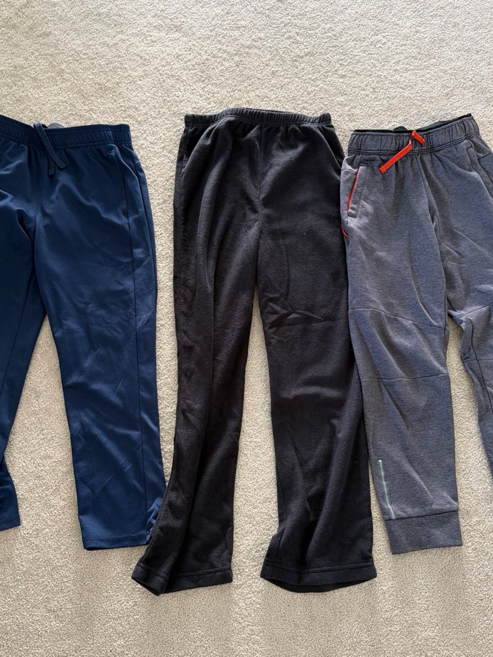 Boys 10/12 - set of 3 Drawstring Athletic Pants - Comfortable Everyday Fit